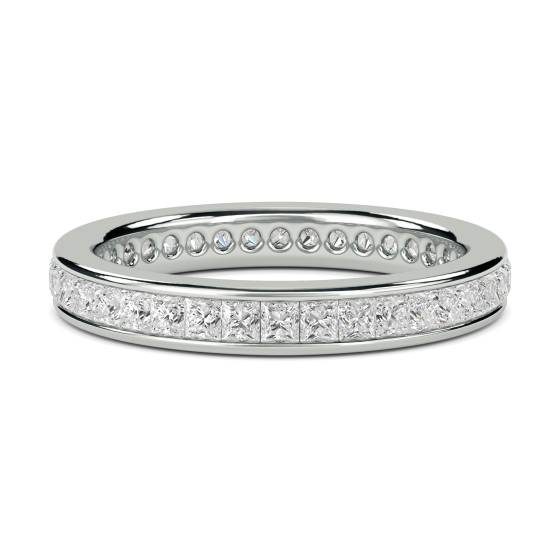 1.00ct VS/E-F Princess Natural Diamond Eternity Ring