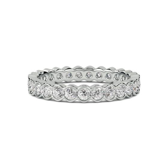 1.00ct Elegant Round Diamond Bezel Set Full Eternity Ring