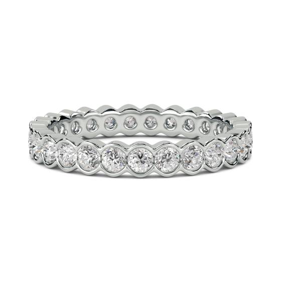 1.00ct Elegant Round Diamond Bezel Set Full Eternity Ring