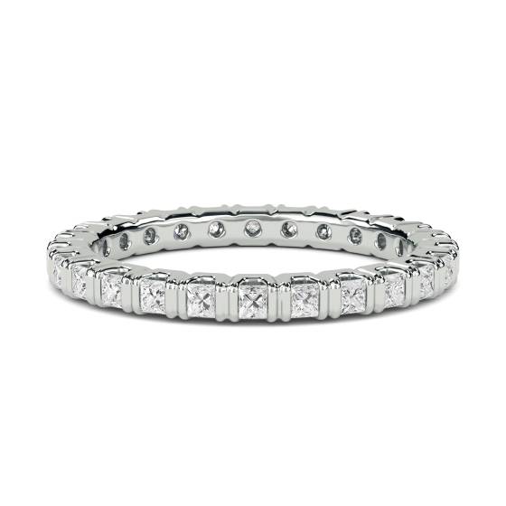 2.5mm Elegant Princess Diamond Full Eternity Ring
