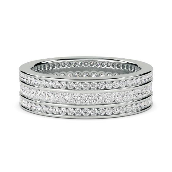 1.50ct 3 Row Diamond Full Eternity and Dress Ring