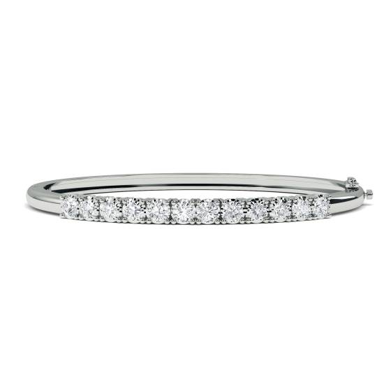 Elegant Round Diamond Set Bangle