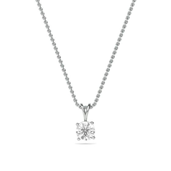Classic 4 Claw Round Diamond Pendant