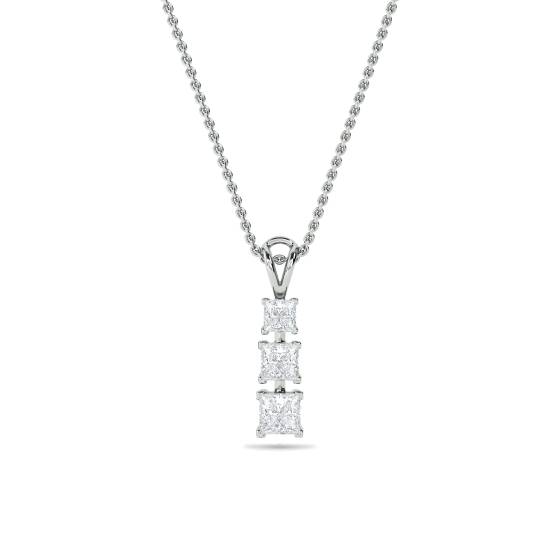 Modern Princess Diamond Trilogy Pendant