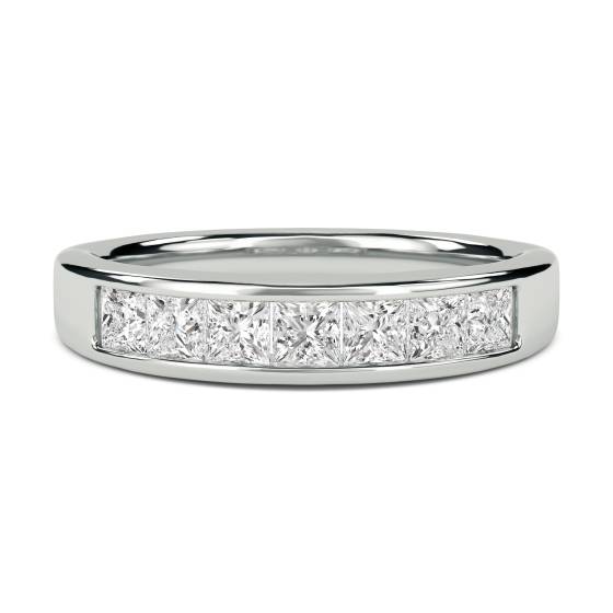0.25ct 7 Stone Princess Diamond Half Eternity Ring