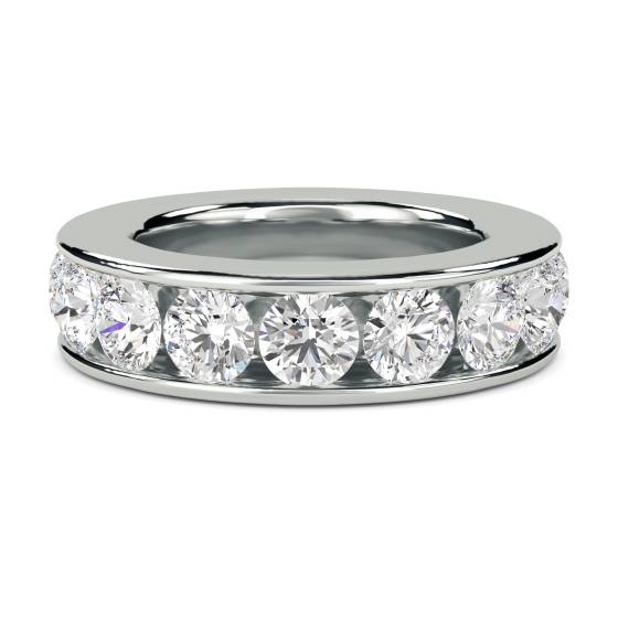 Channel Set Round Eternity Diamond Ring