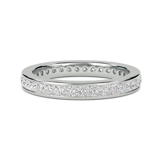 Channel Set Princess Eternity Diamond Ring