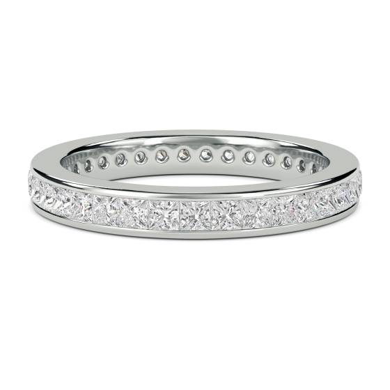 Channel Set Princess Eternity Diamond Ring