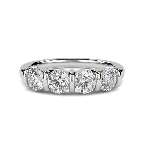 Classic Four Stone Round Diamond Eternity Ring