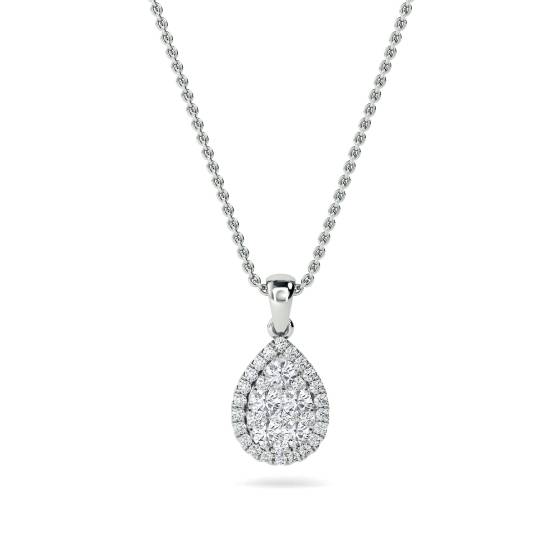 Round Diamond Cluster Pendant