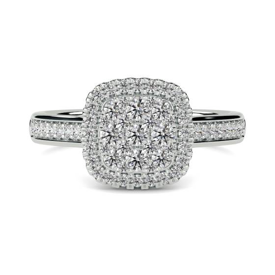0.50ct Elegant Round Diamond Cluster Ring