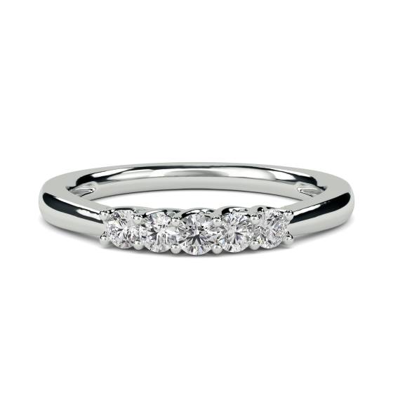0.25ct VS/E-F Natural Round Diamond Eternity Ring in Platinum