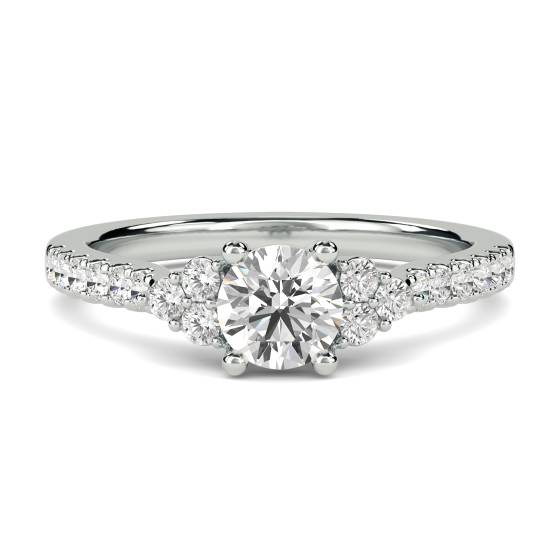 0.50ct Round Diamond Cluster Ring