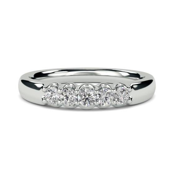 0.25ct VS/E-F Natural Round Diamond Eternity Ring in Platinum
