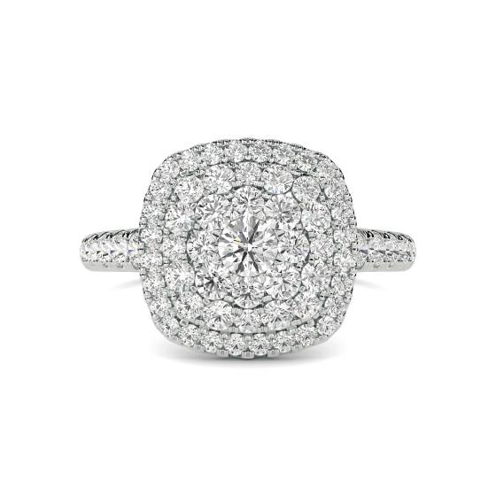 Round Diamond Cluster Ring
