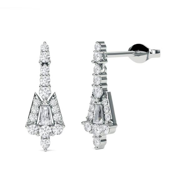 1.00ct Small Reflection Drop Earrings