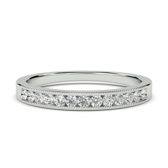 2.5mm Milgrain Round Diamond Eternity Ring