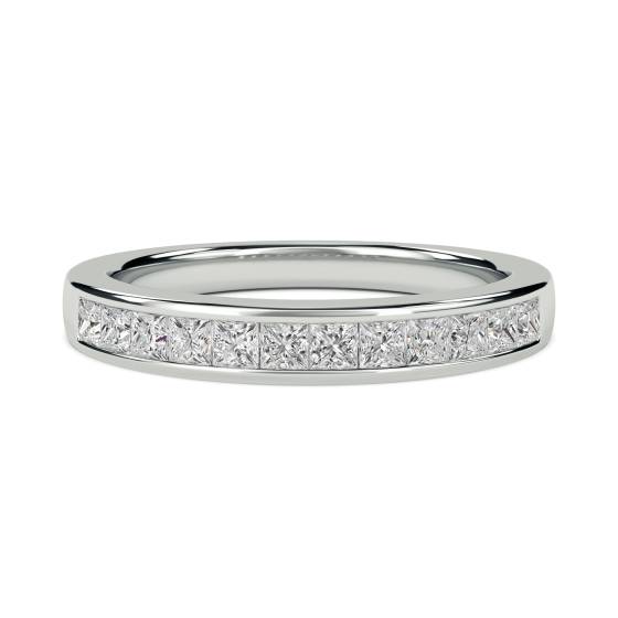 3.5mm Elegant Princess Diamond Eternity Ring