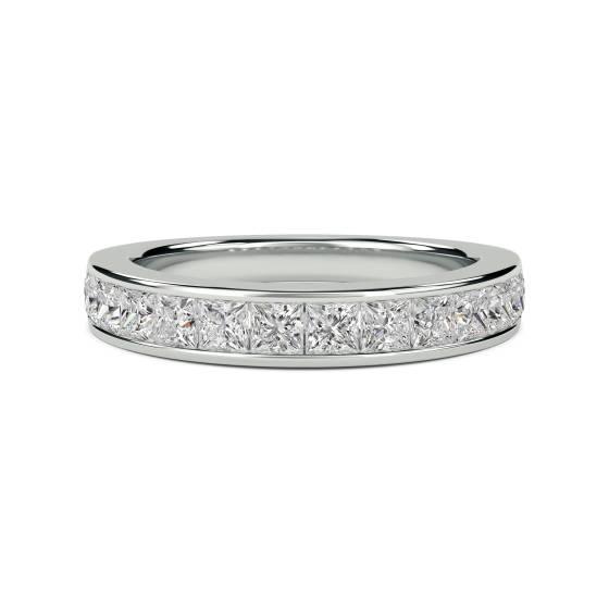 4mm Princess Diamond Half Eternity Ring