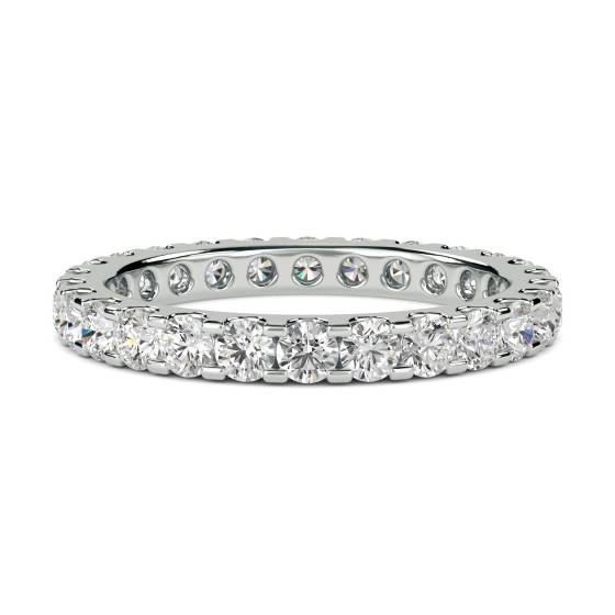1.00ct VS/E-F Elegant Round Natural Diamond Full Eternity Ring