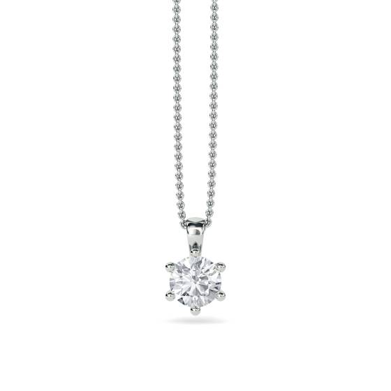 Traditional Round Diamond Pendant
