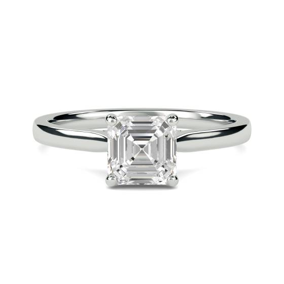 Asscher Diamond Engagement Ring