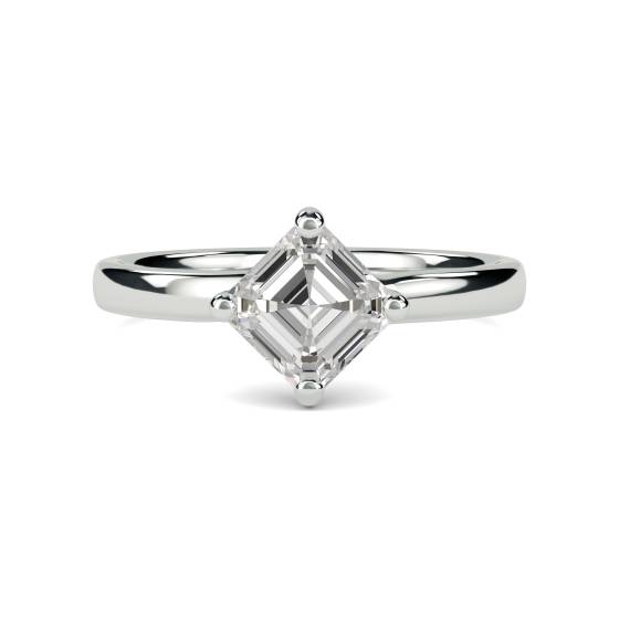 Asscher Diamond Engagement Ring