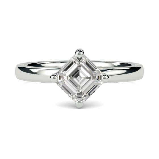 Asscher Diamond Engagement Ring