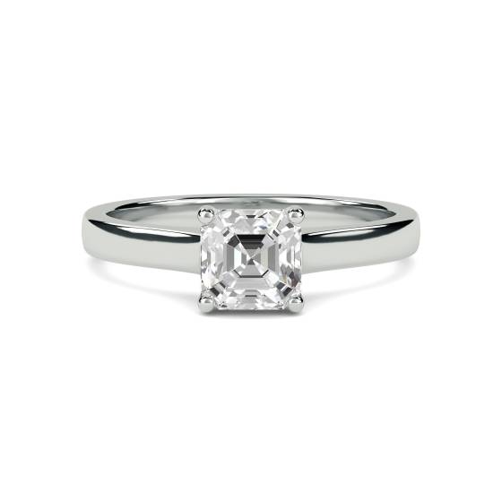 Asscher Diamond Engagement Ring