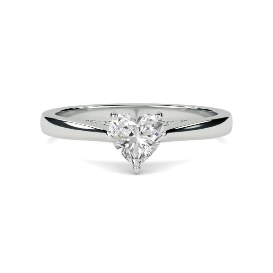 Elegant Heart Diamond Engagement Ring