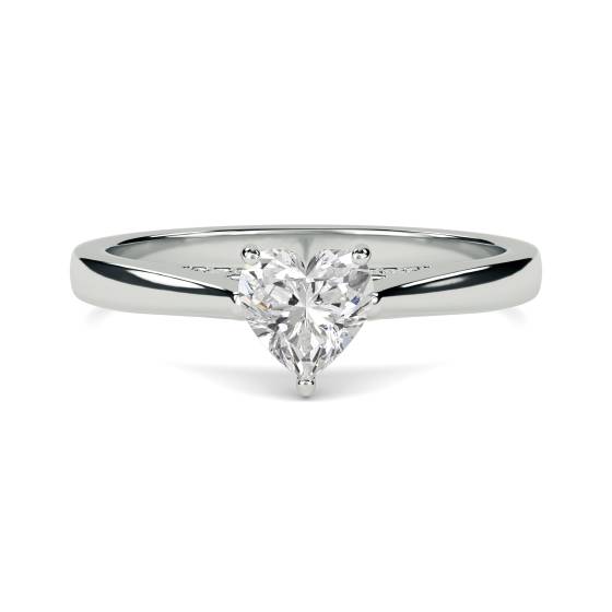 Elegant Heart Diamond Engagement Ring