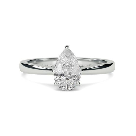 Elegant Pear Diamond Engagement Ring