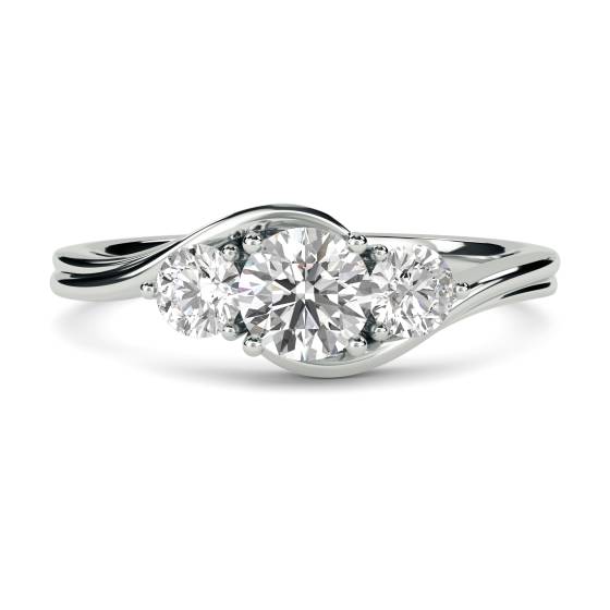 Unique Round Diamond Trilogy Ring