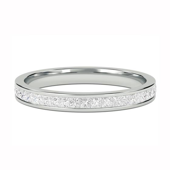 0.50ct VS/F-G Princess Diamond Cut Wedding Ring