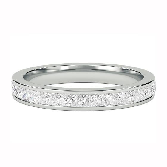 1.00ct VS/F-G Princess Diamond Cut Wedding Ring