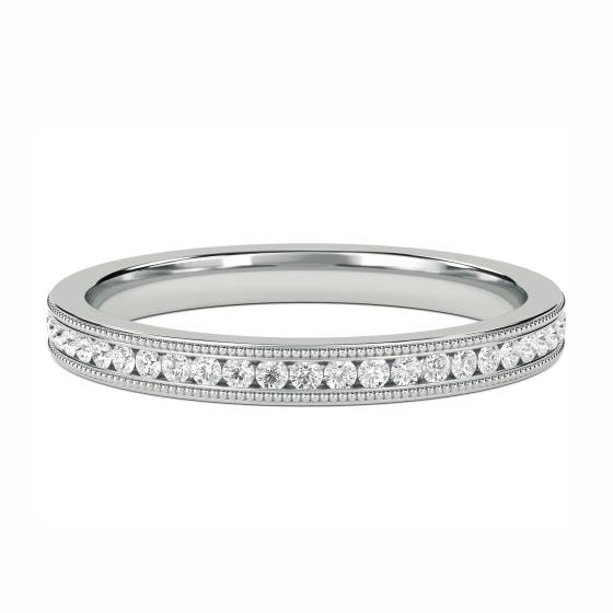 0.35ct VS/F-G Round Diamond Cut Wedding Ring