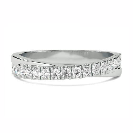 2.5mm Shaped Diamond Wedding Ring