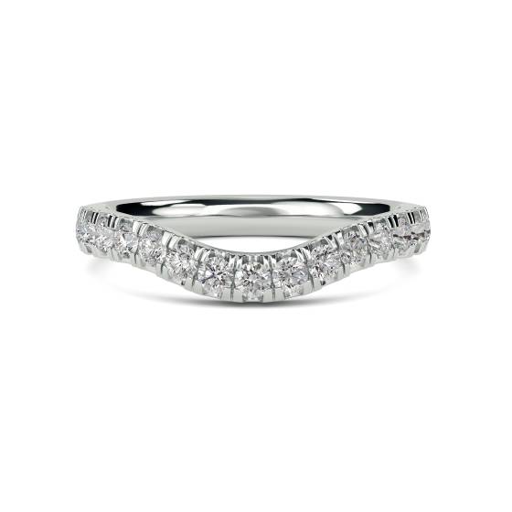 2.5mm VS/F-G Round Diamond Shaped Wedding Ring