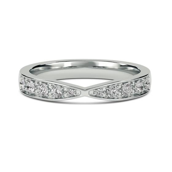 3.5mm Round Diamond Shaped Wedding Ring