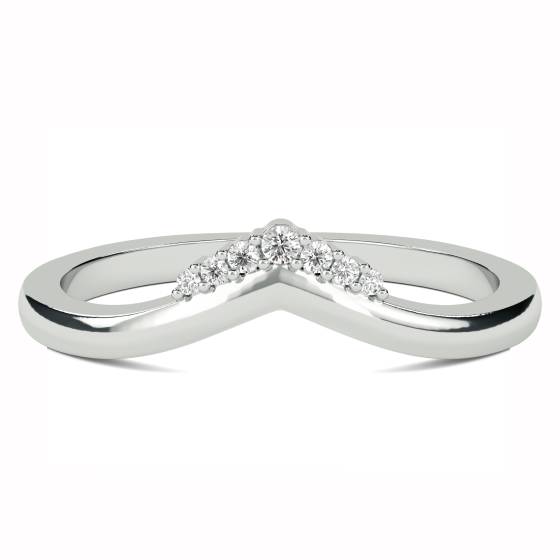 2mm Round Diamond Shaped Wedding Band