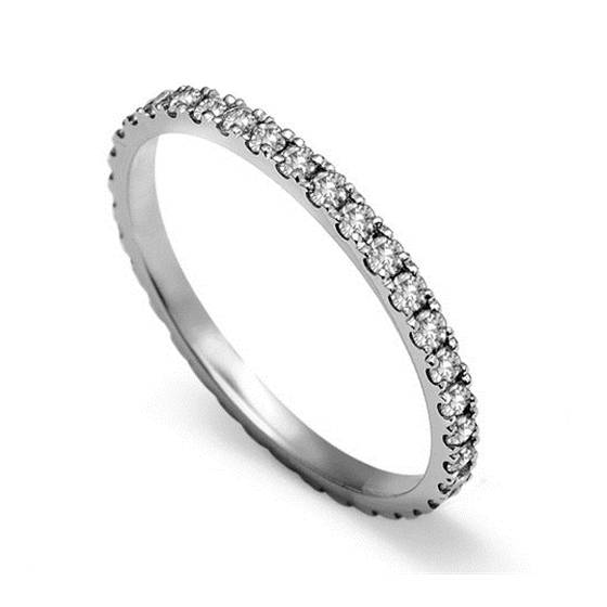 0.50ct VS/F Round Natural Diamond Wedding Ring