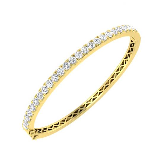 2.40ct Elegant Round Diamond Set Bangle