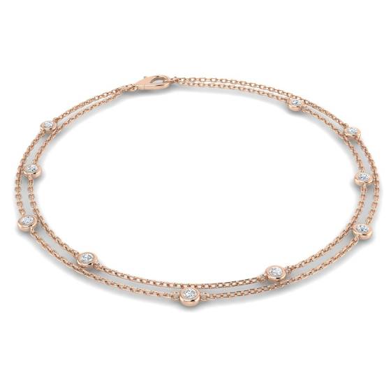 0.25ct Classic Round Diamond Chain Bracelet