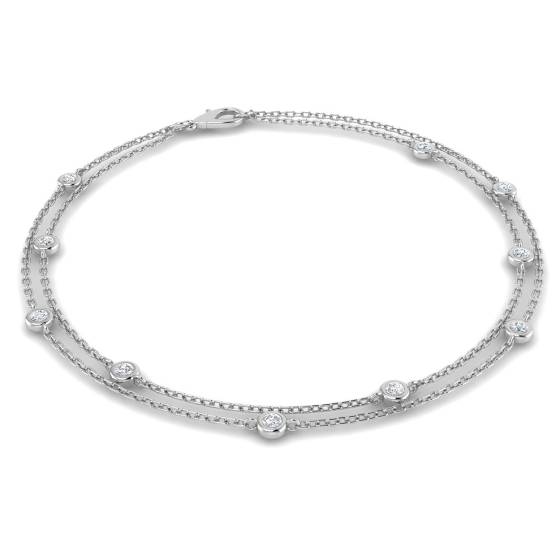 0.25ct Classic Round Diamond Chain Bracelet