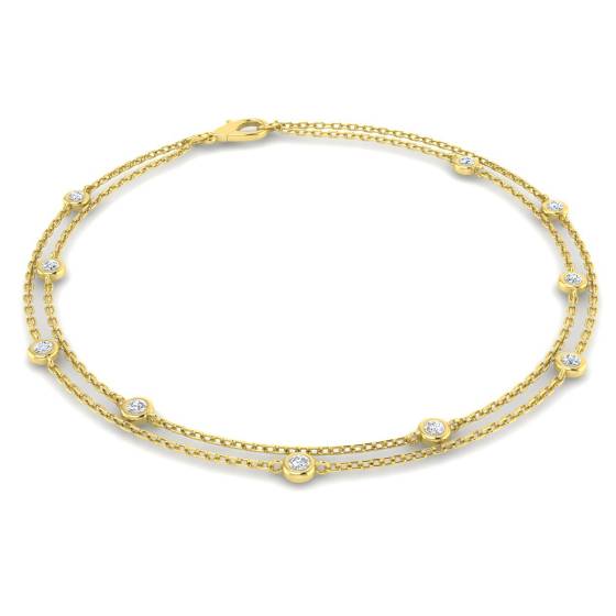 0.25ct Classic Round Diamond Chain Bracelet