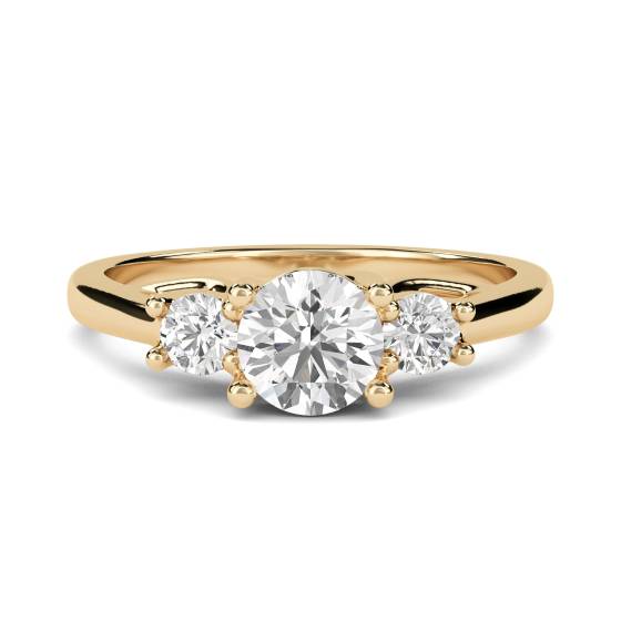 Unique Round Diamond Trilogy Ring