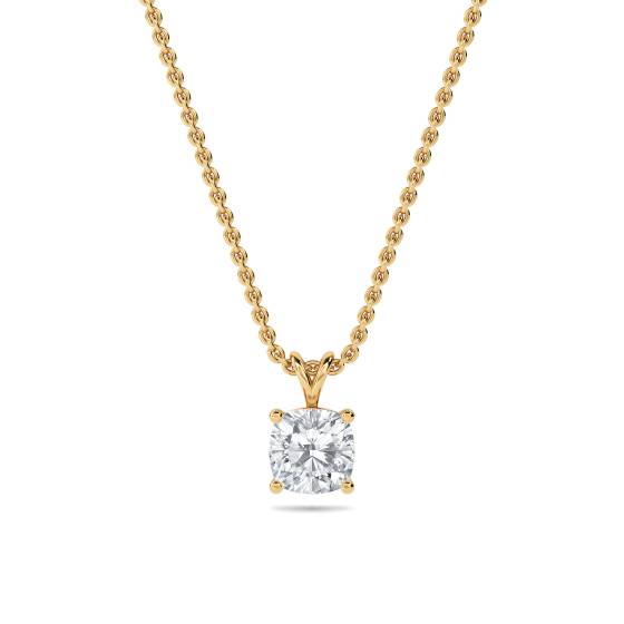 0.20 SI/G-H Modern Cushion Diamond Solitaire Pendant