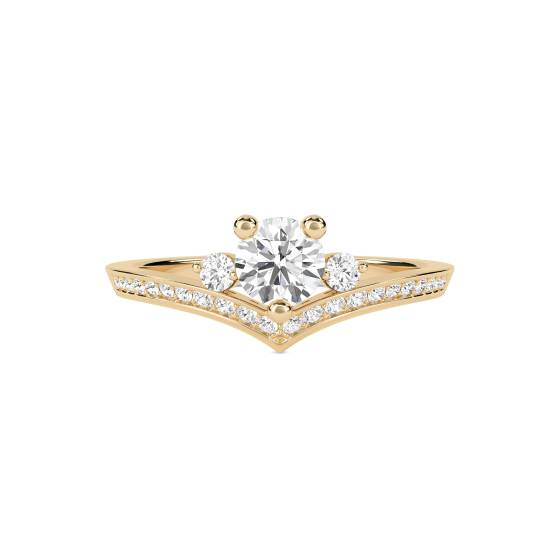 Modern Round Diamond Designer Ring