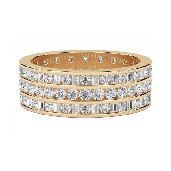 2.00ct Triple Row Diamond Full Eternity and Dress Ring