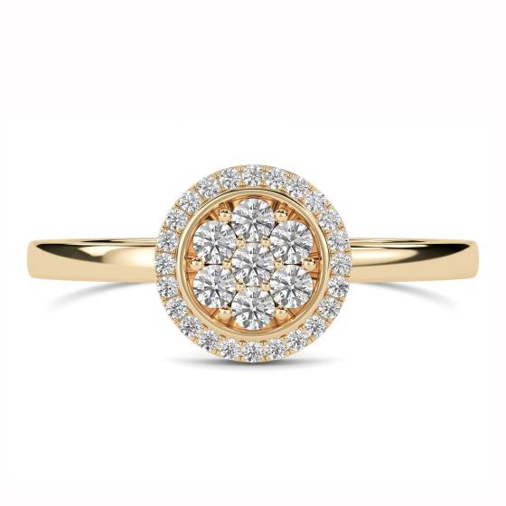 0.50ct Elegant Round Diamond Cluster Ring